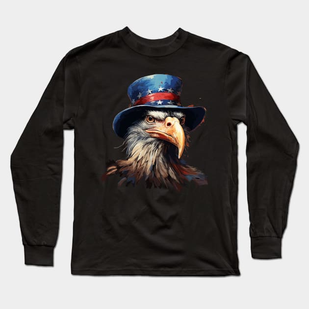 Patriotic Ostrich Long Sleeve T-Shirt by JH Mart